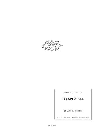 Haydn: Lo Speziale, Hob. 28:III