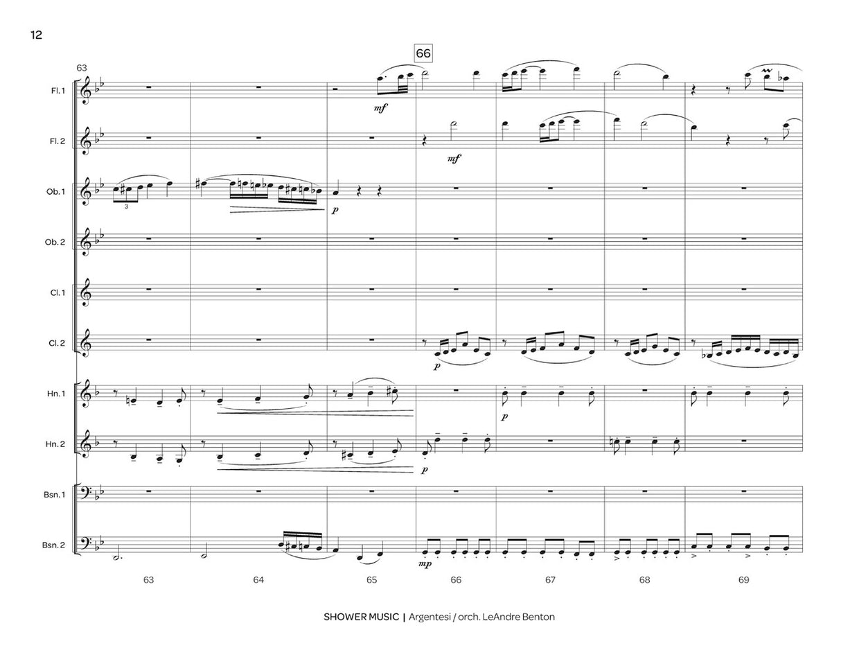Argentesi: Shower Music (arr. for Double Woodwind Quintet)