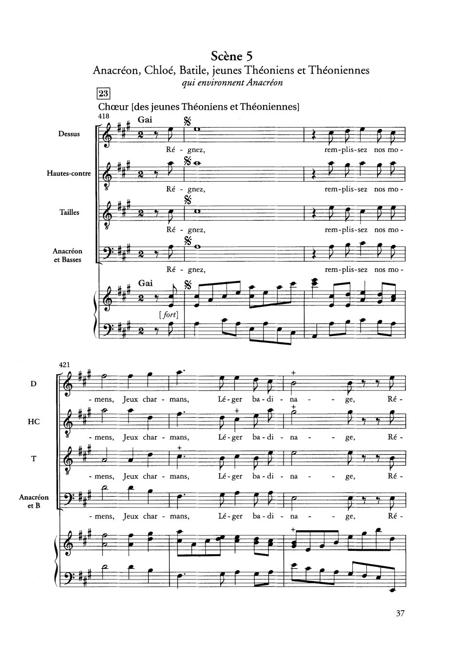 Rameau: Anacréon