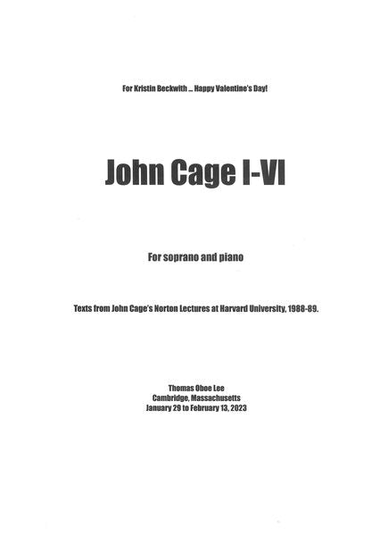 T.O. Lee: John Cage I-VI
