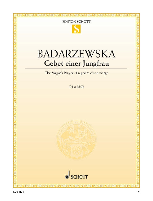 Bądarzewska: A Maiden's Prayer, Op. 4