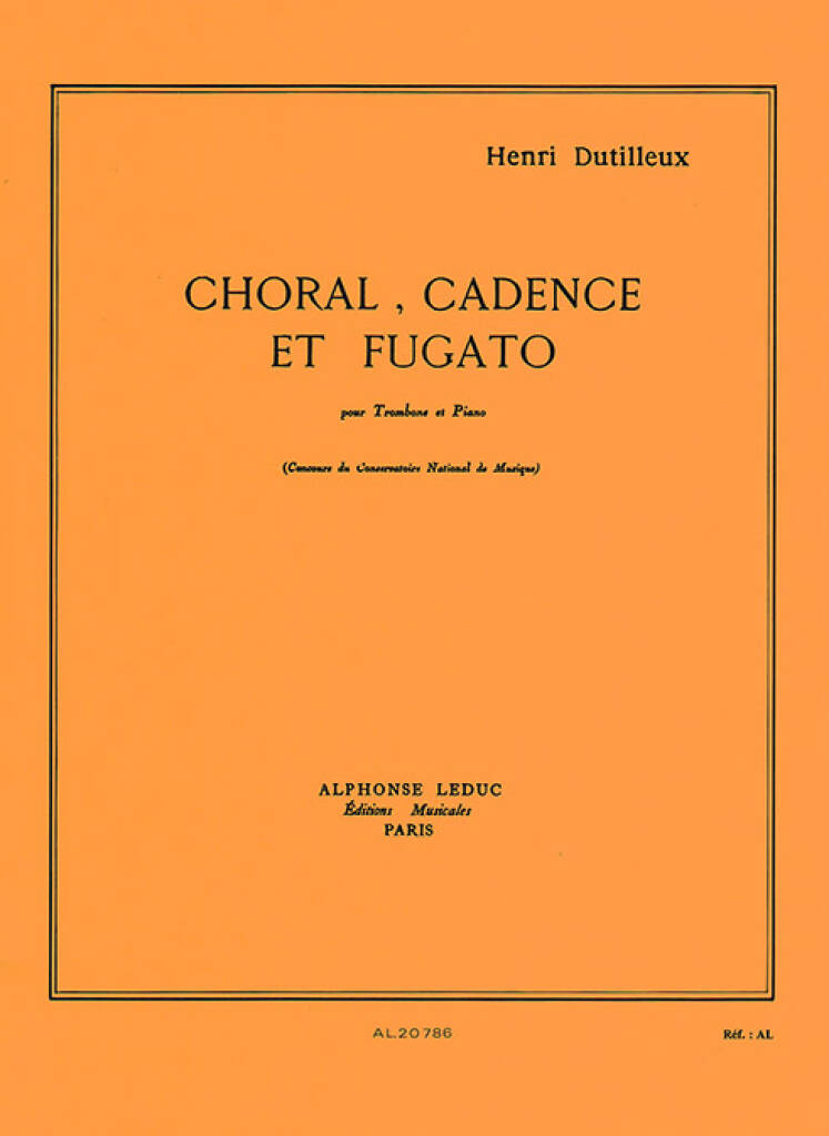 Dutilleux: Choral, Cadence et Fugueto