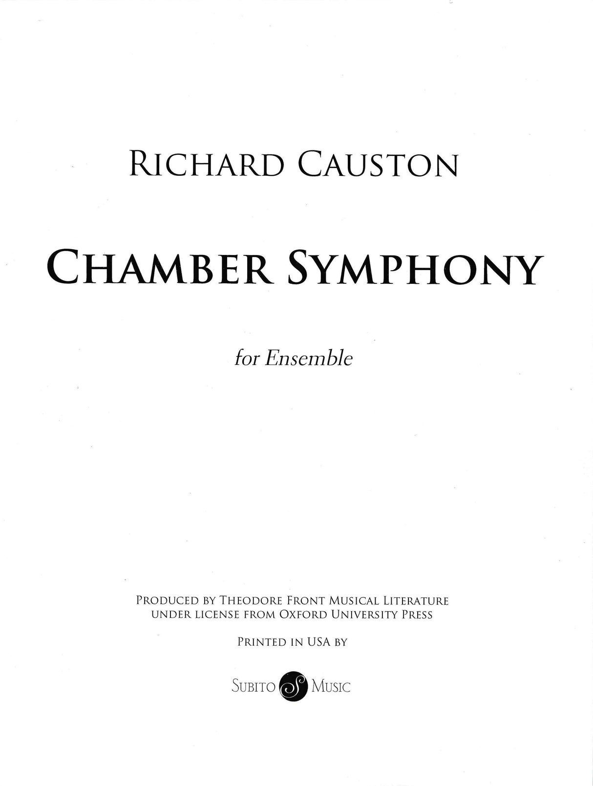 Causton: Chamber Symphony