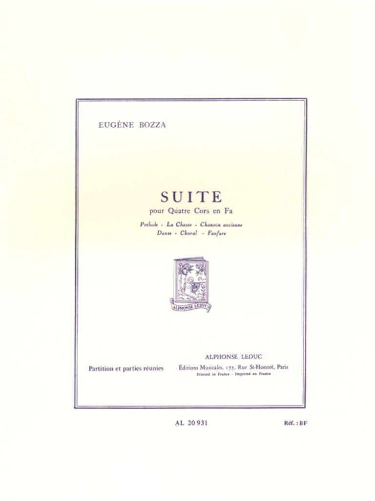 Bozza: Suite for Horn Quartet
