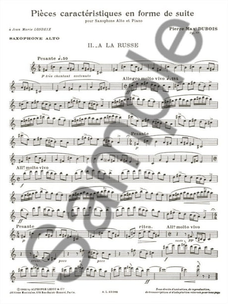 Dubois: A La russe from Pieces Caracteristiques, Op. 77,