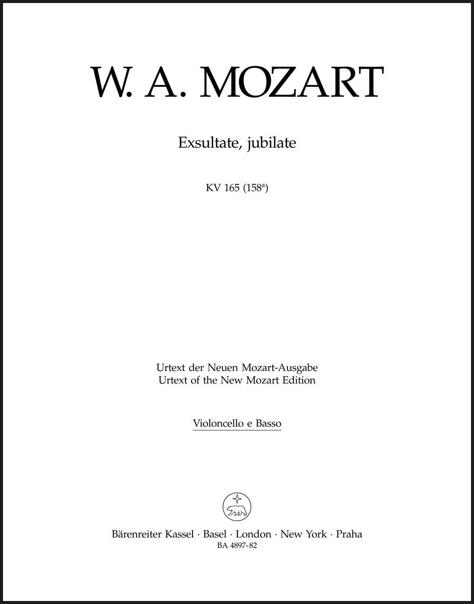 Mozart: Exsultate, jubilate, K. 165 (158a)