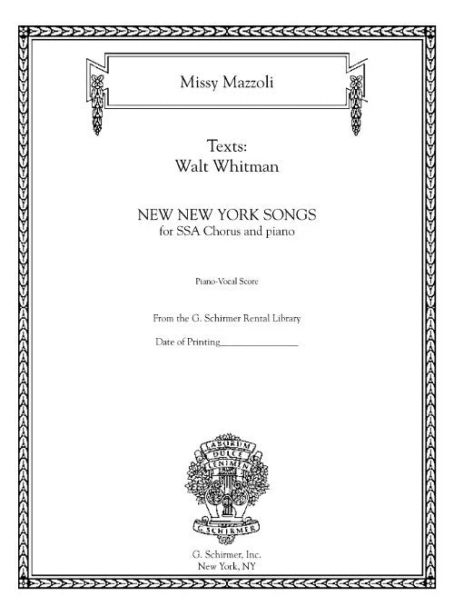Mazzoli: New New York Songs