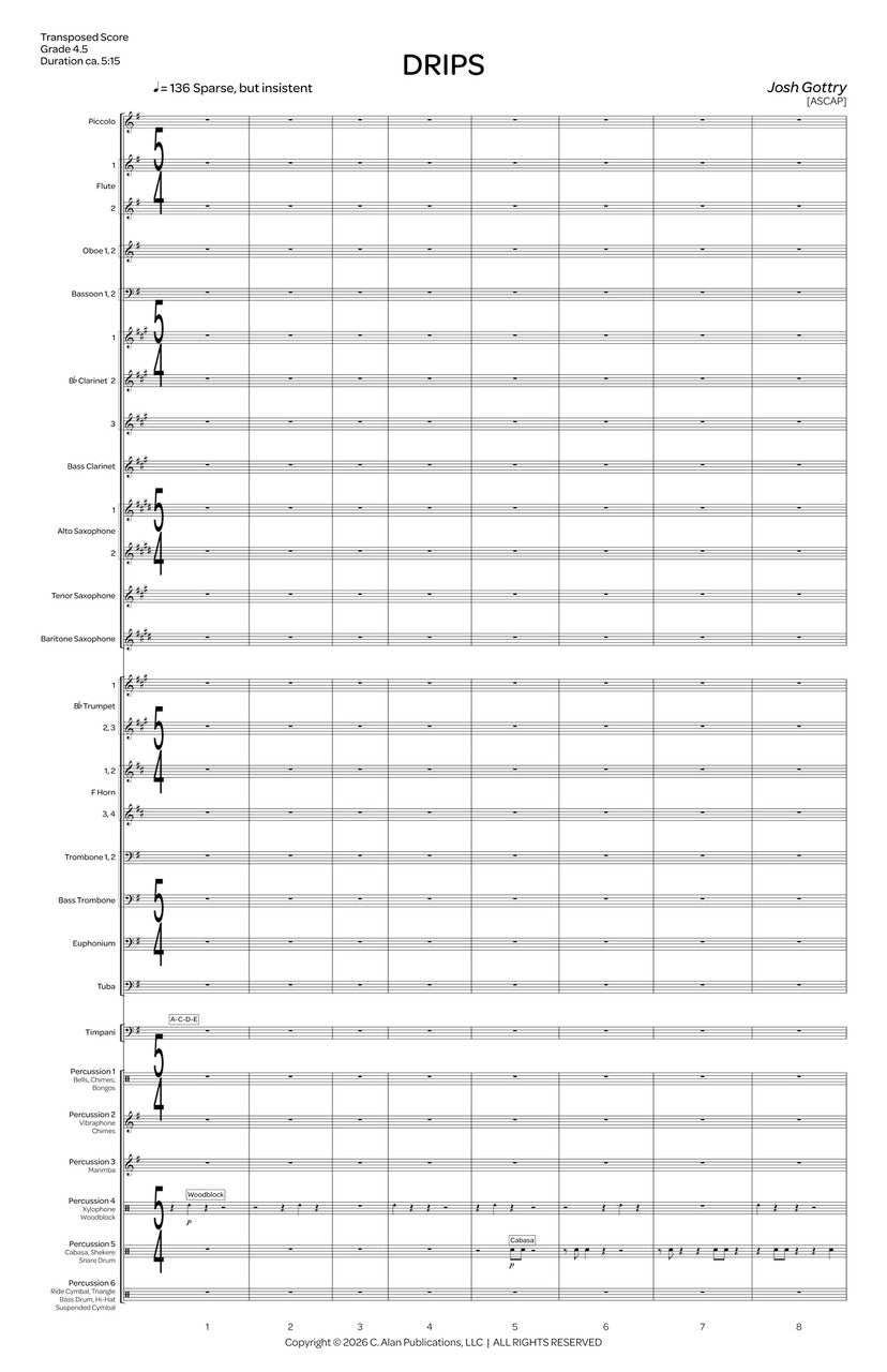 Gottry: Drips (Version for Wind Ensemble)