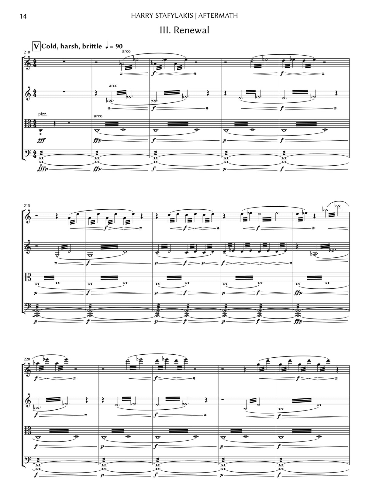 Stafylakis: String Quartet No. 4 ("Aftermath")