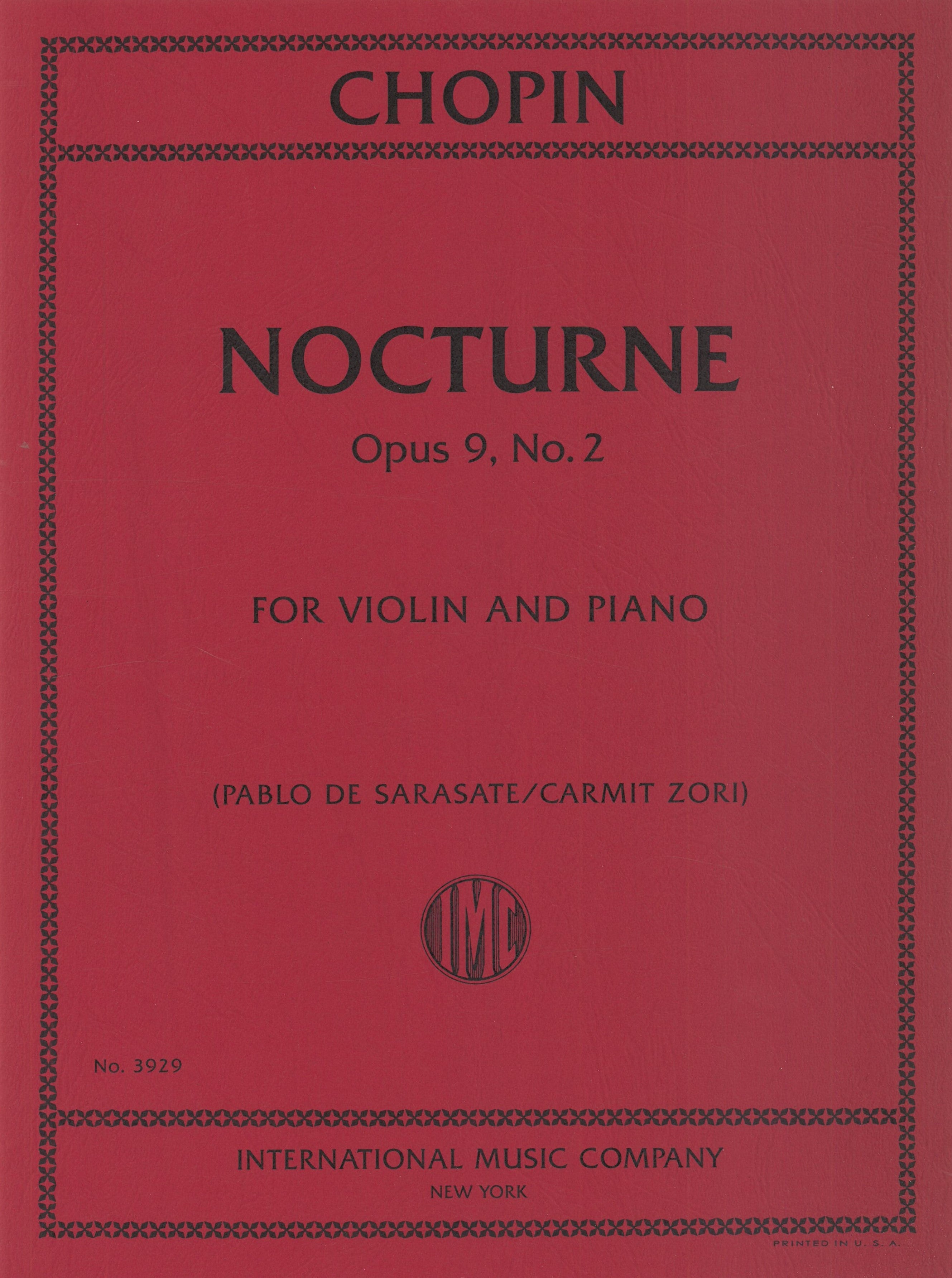 Chopin: Nocturne, Op. 9, No. 2 (arr. for violin & piano) – Ficks Music