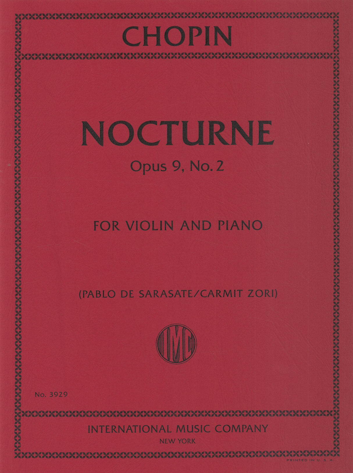 Chopin: Nocturne, Op. 9, No. 2 (arr. for violin & piano)