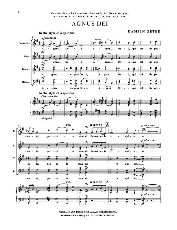 Geter: Agnus Dei from "An African American Requiem"