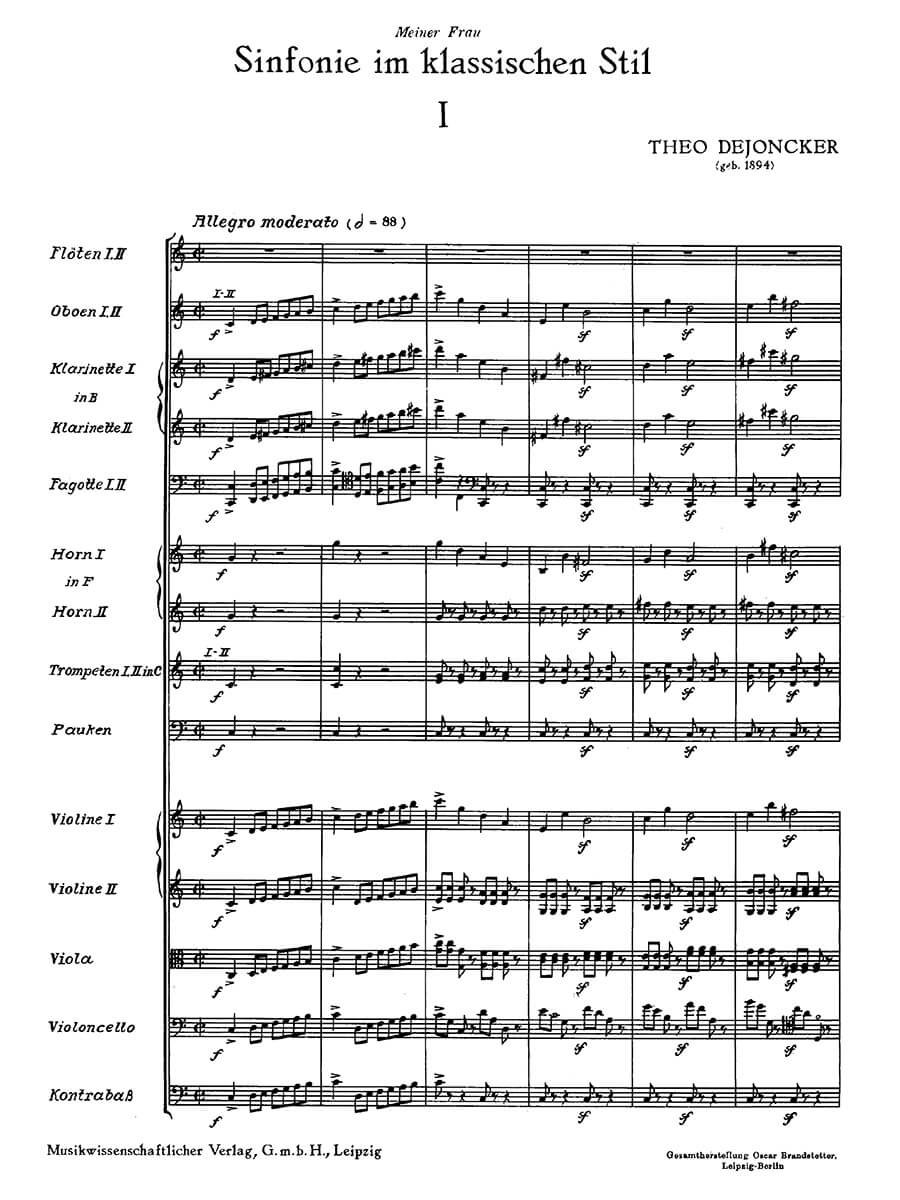 Dejoncker: Symfonie in klassieke stijl