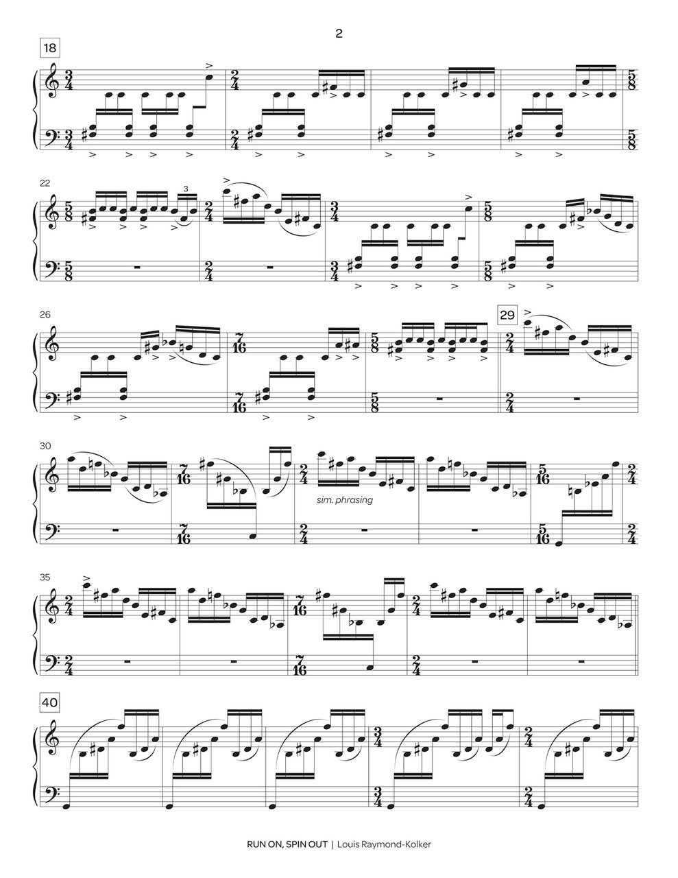 Raymond-Kolker: Run On, Spin Out