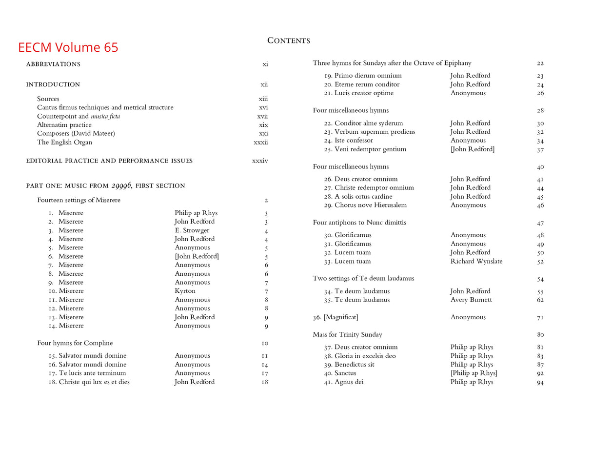 Early Tudor Organ Music I