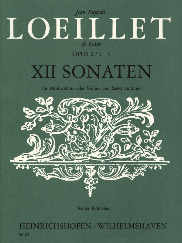 Loeillet: Recorder Sonatas, Op. 2, Nos. 1-3