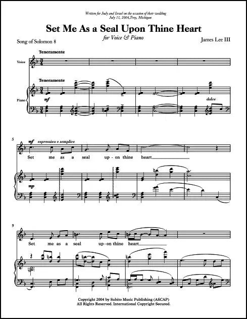 Lee III: Set Me as a Seal