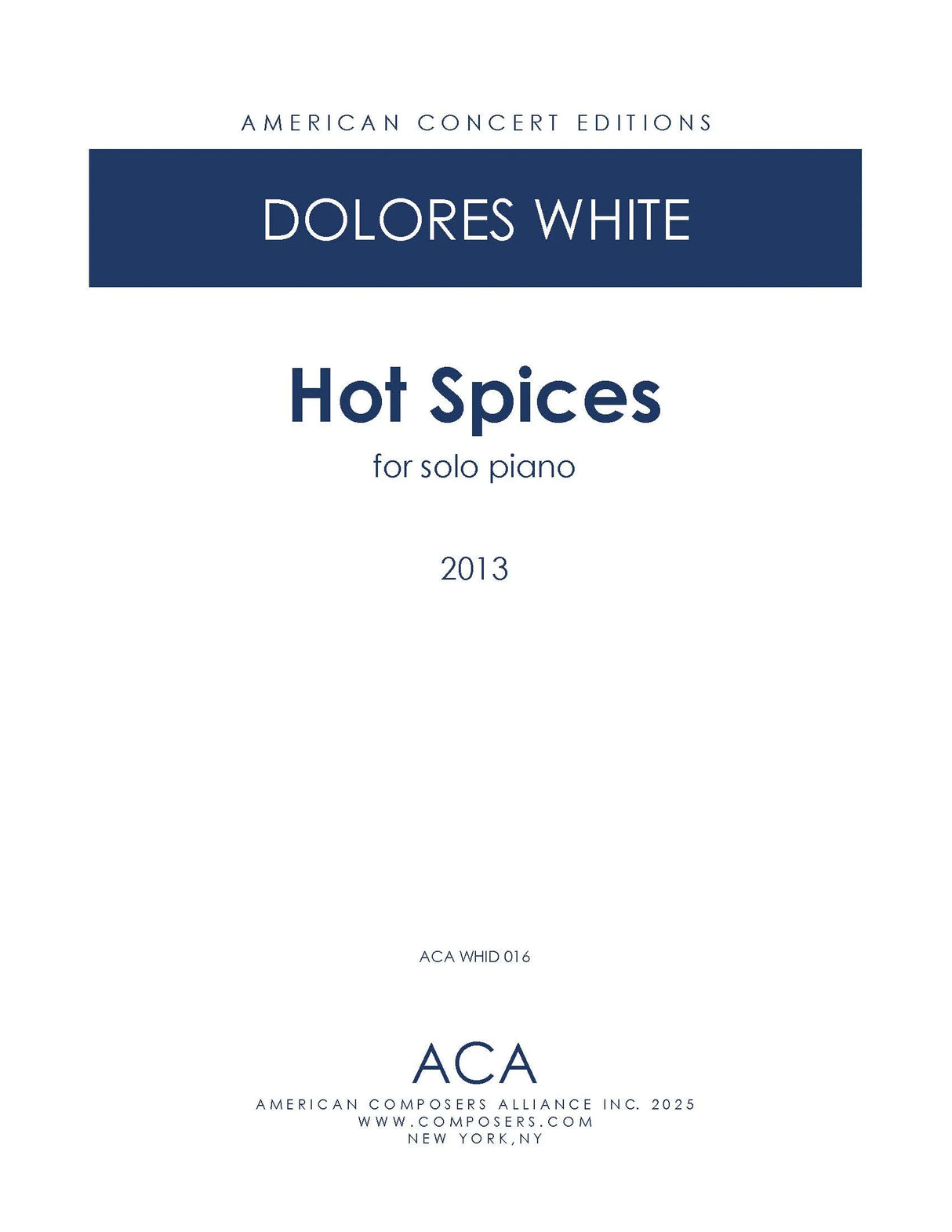 White: Hot Spices