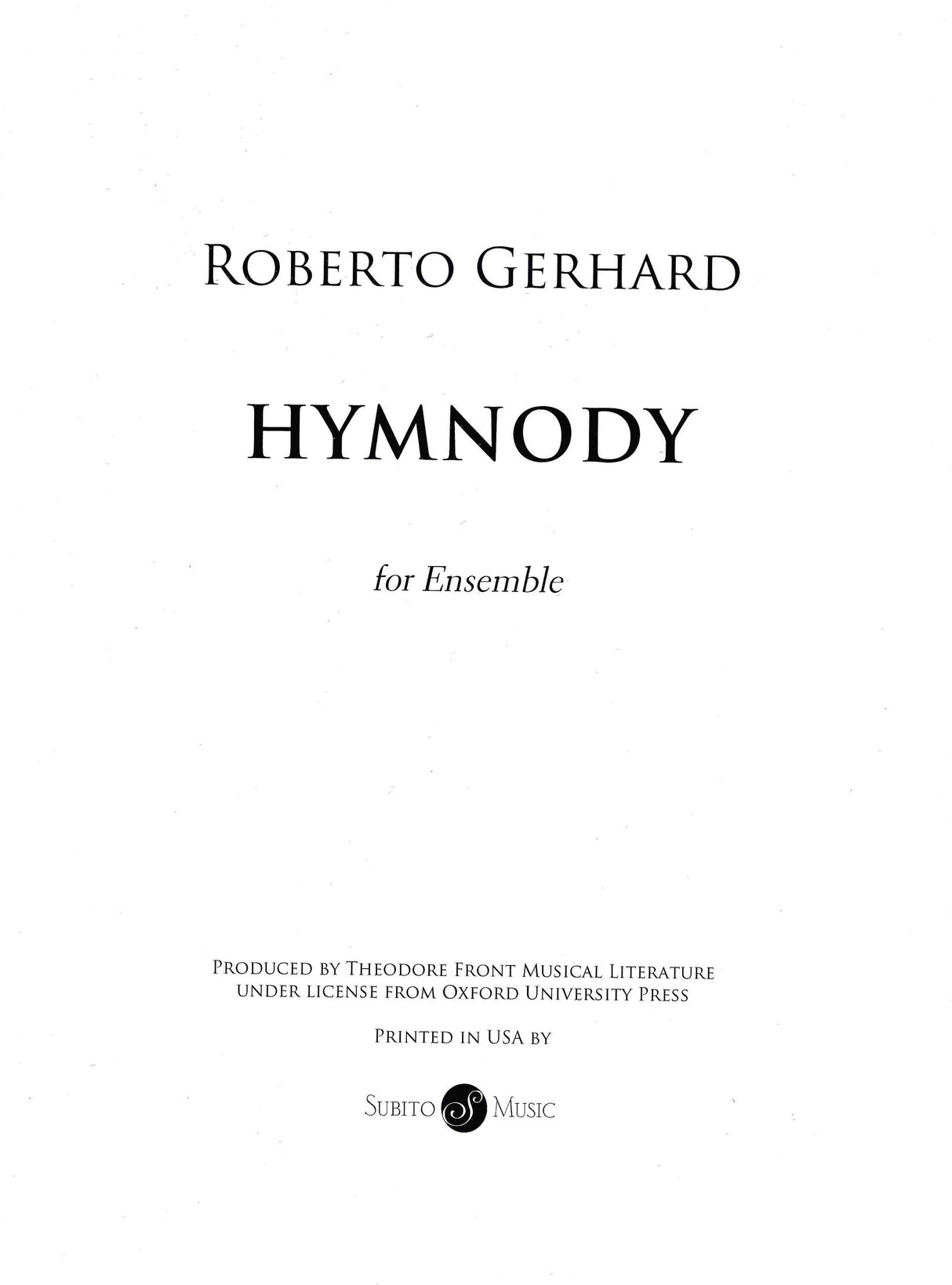 Gerhard: Hymnody