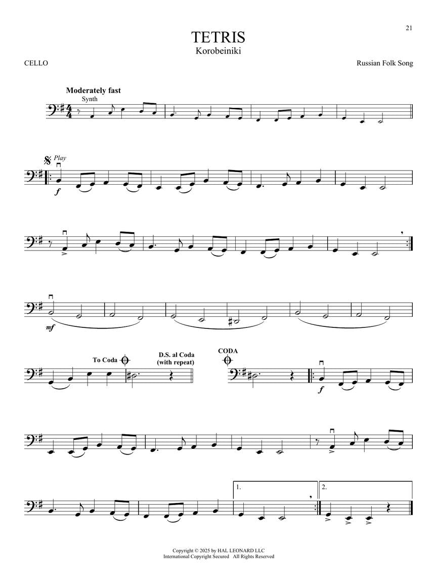 Popular Video Game Music - Cello