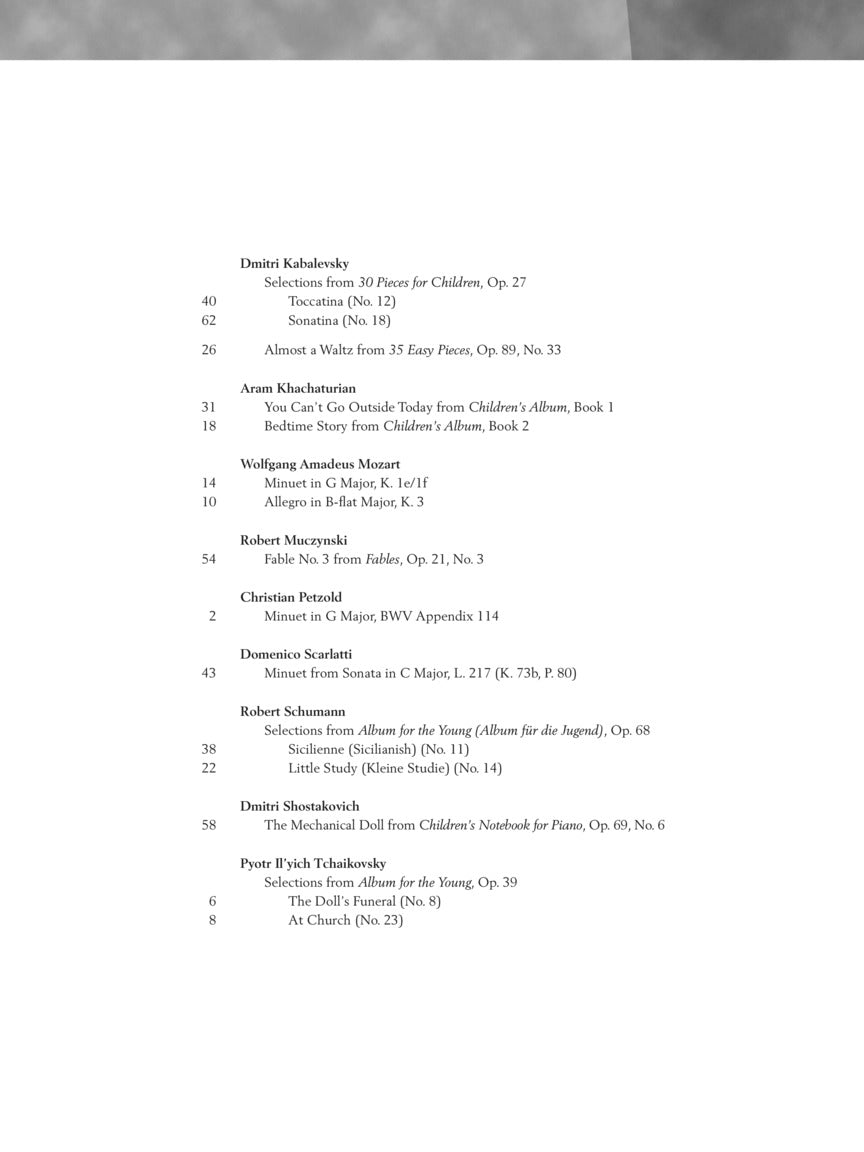 Baroque to Modern: Early Intermediate Level
