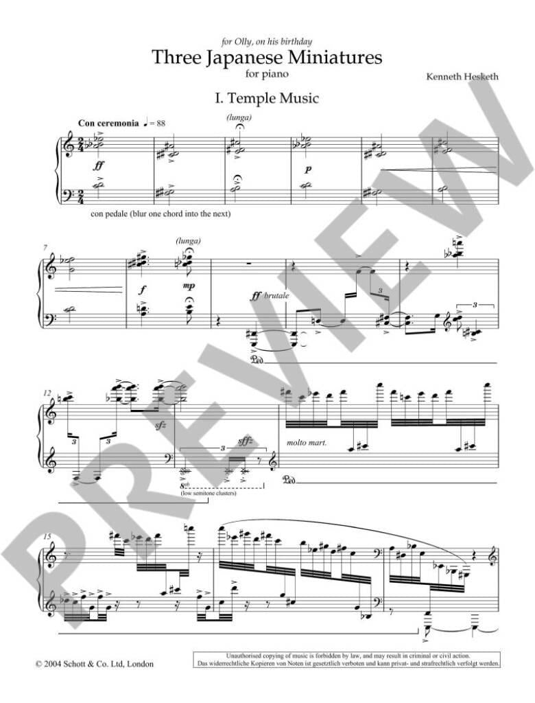 Hesketh: Three Japanese Miniatures