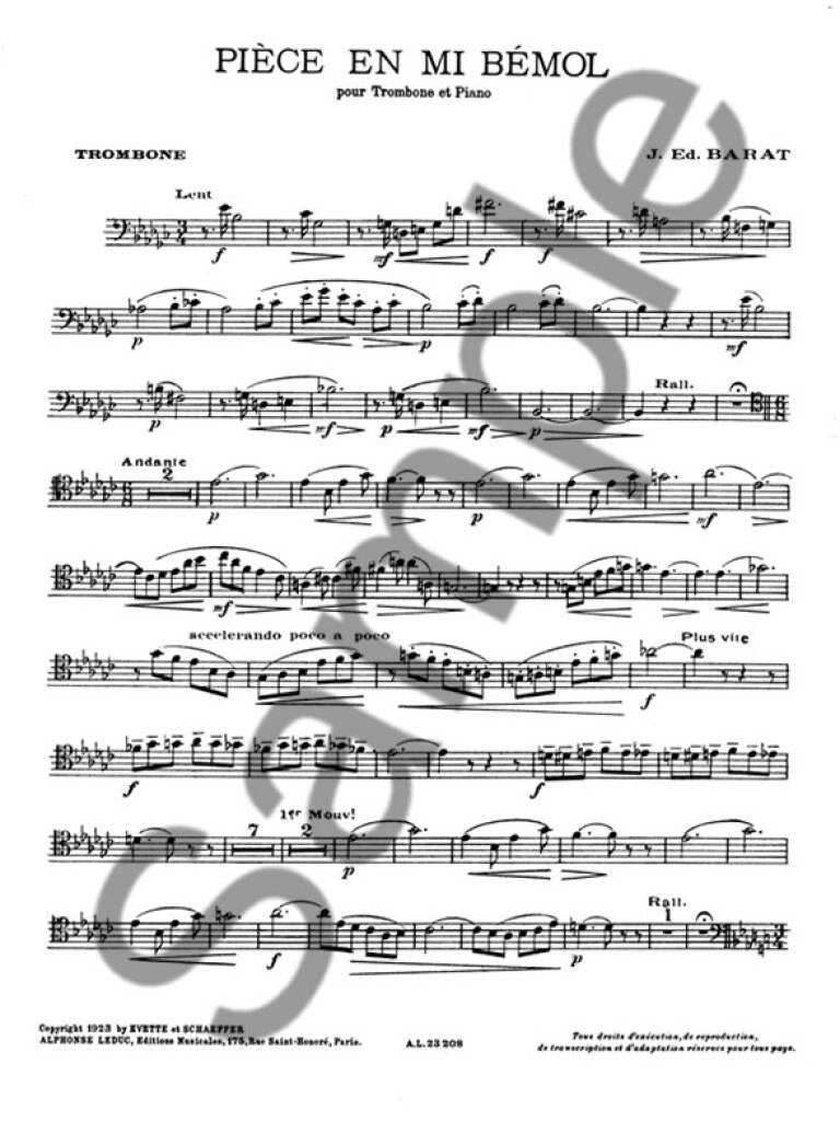 Barat: Pièce in E-flat Minor