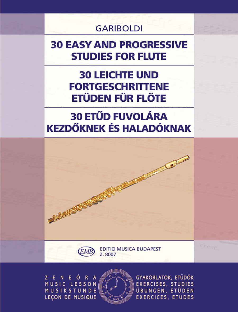 Gariboldi,: 30 Easy and Progressive Studies for flute