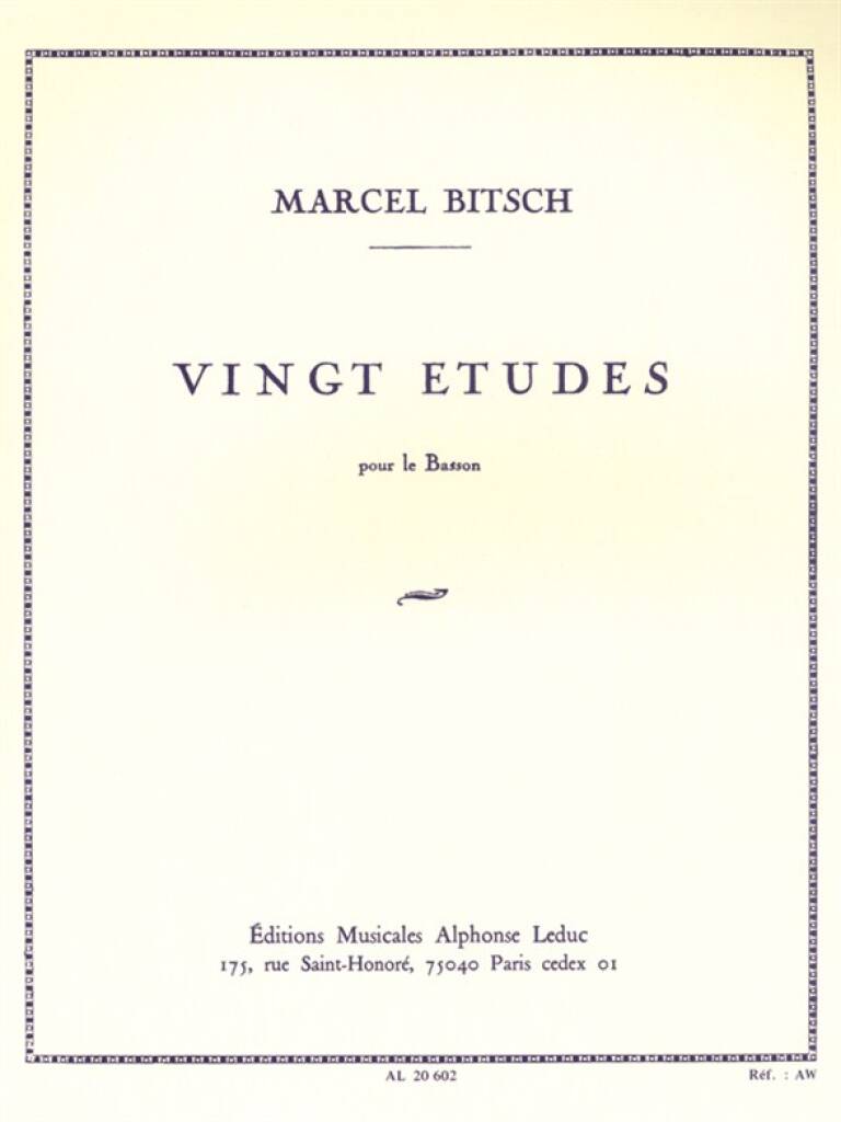 Bitsch: 20 Etudes for Bassoon