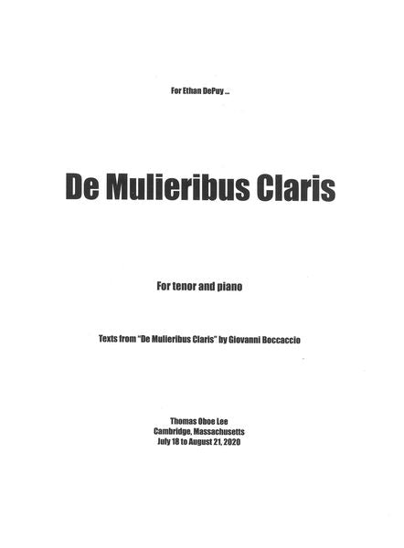 T.O. Lee: De Mulieribus Claris