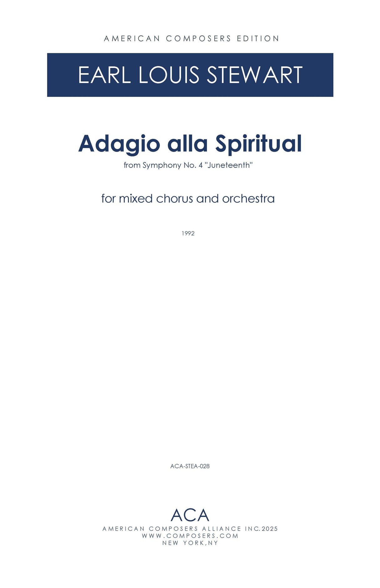 Stewart: Adagio alla Spiritual