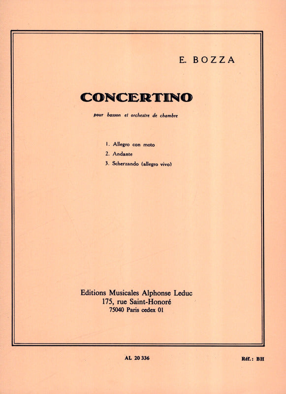 Bozza: Concertino, Op. 49