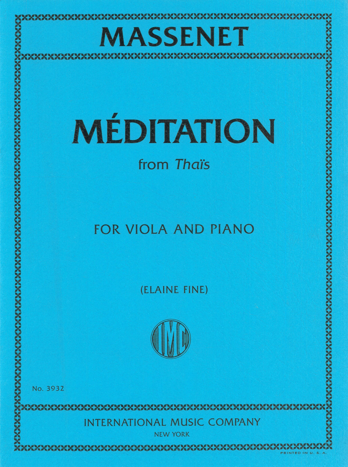 Massenet: Méditation from Thaïs (arr. for viola)