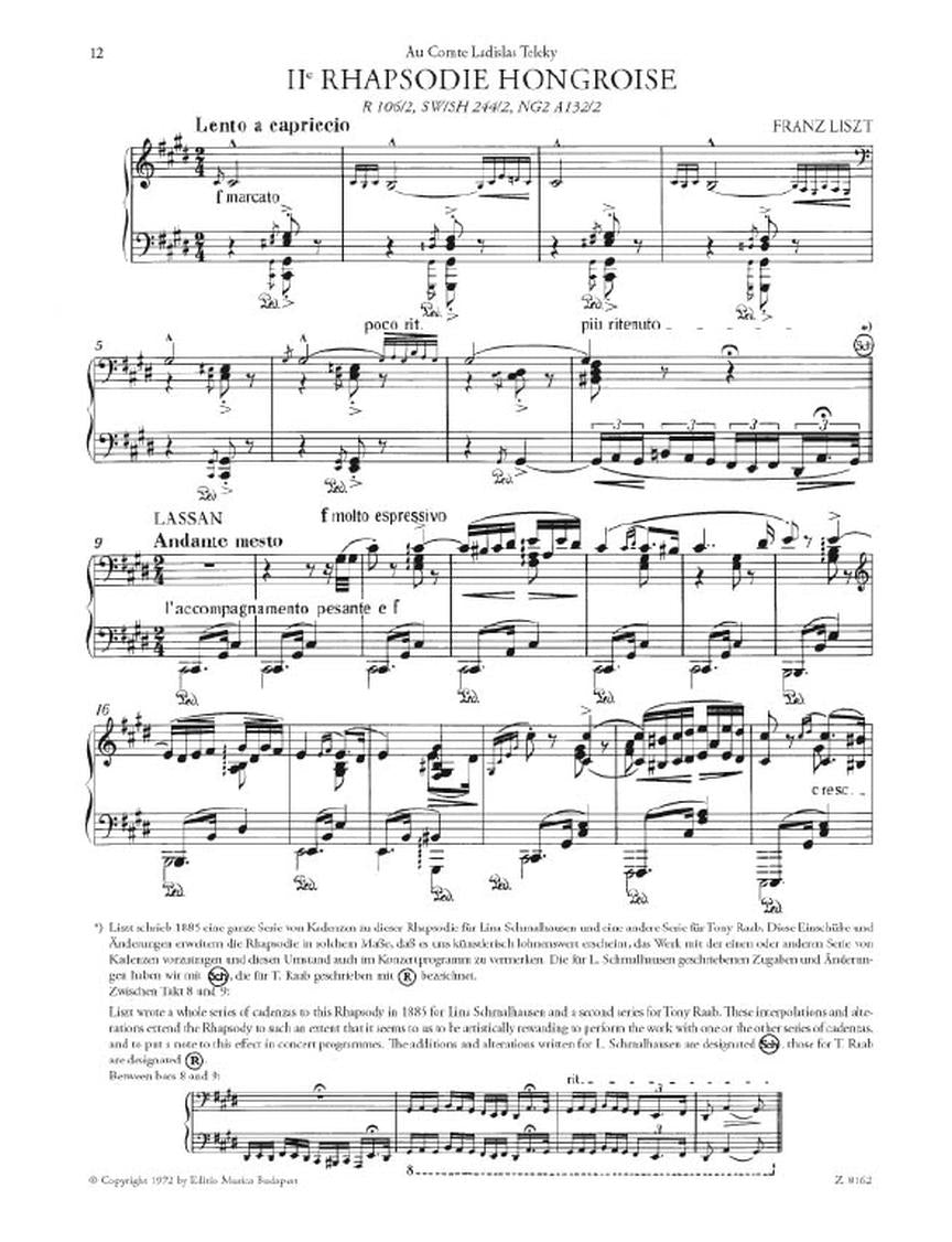 Liszt: Hungarian Rhapsody No. 2