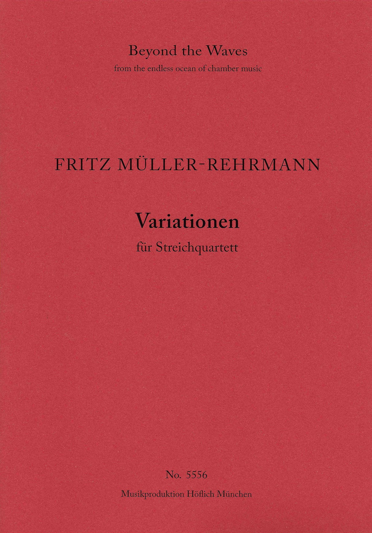 Müller-Rehrmann: Variations, Op. 3