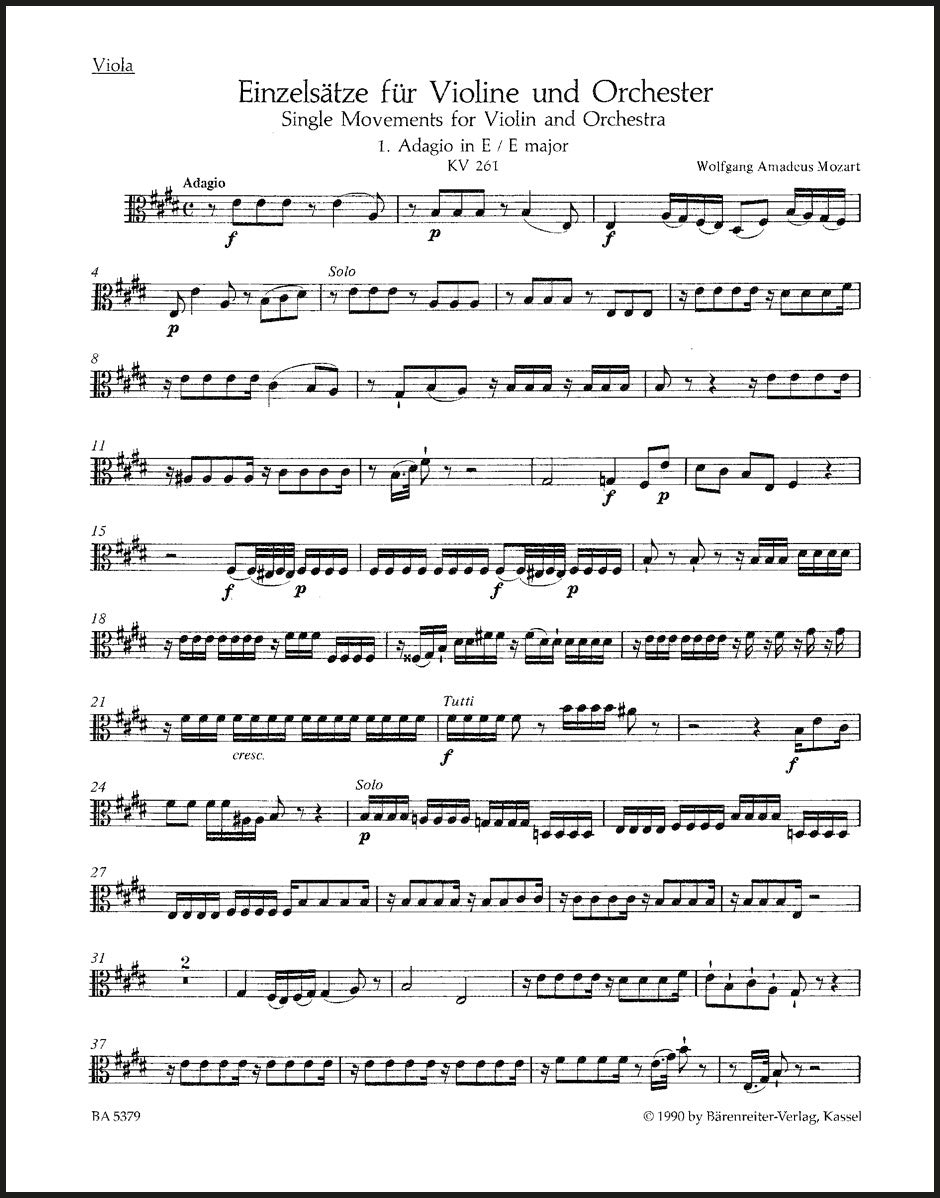 Mozart: Pieces for Violin and Orchestra, K. 261, 269 & 373