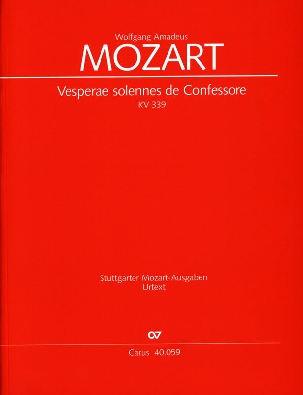 Mozart: Vesperae solennes de Confessore, K. 339
