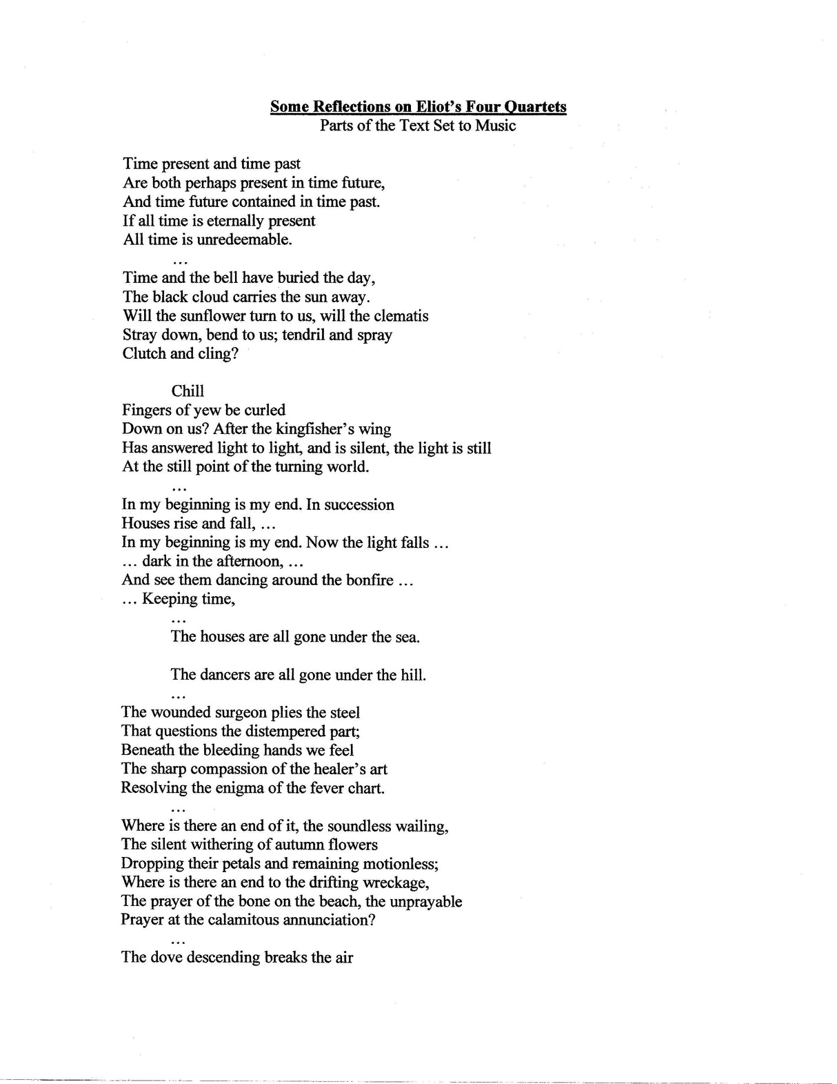 Eaton: Some Reflections