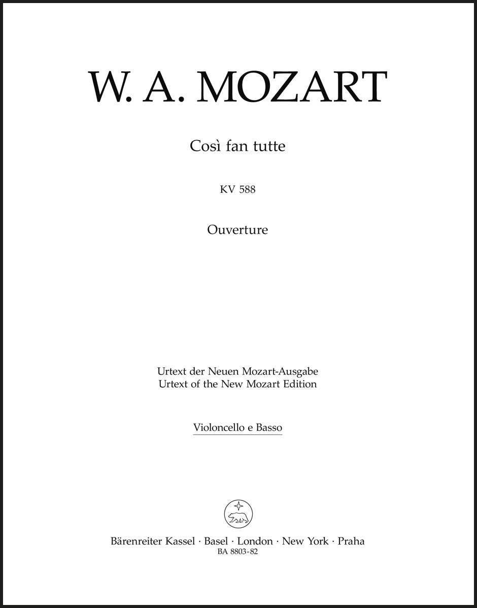 Mozart: Overture to Così fan tutte, K. 588