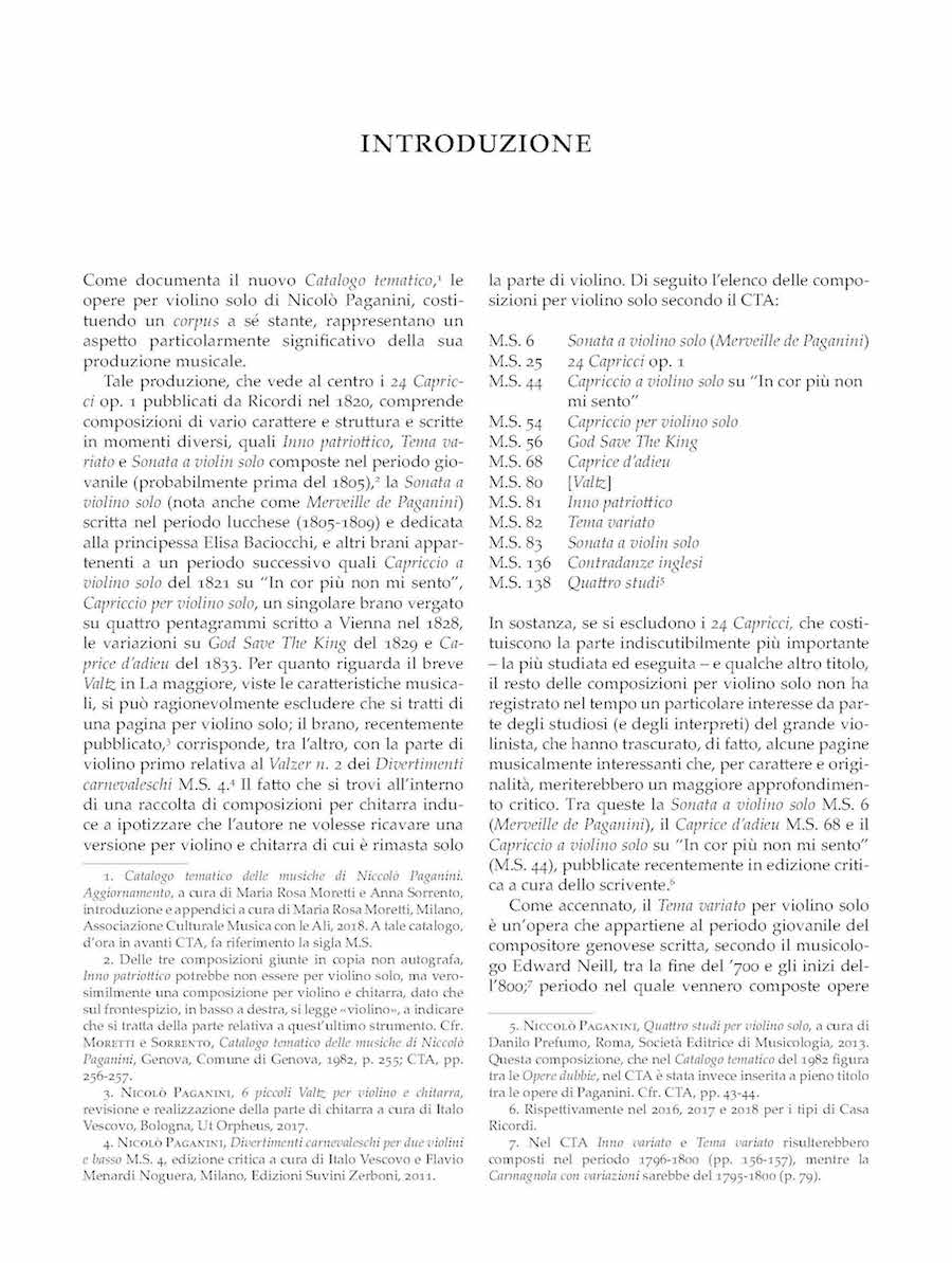 Paganini: Tema Variato, MS 82