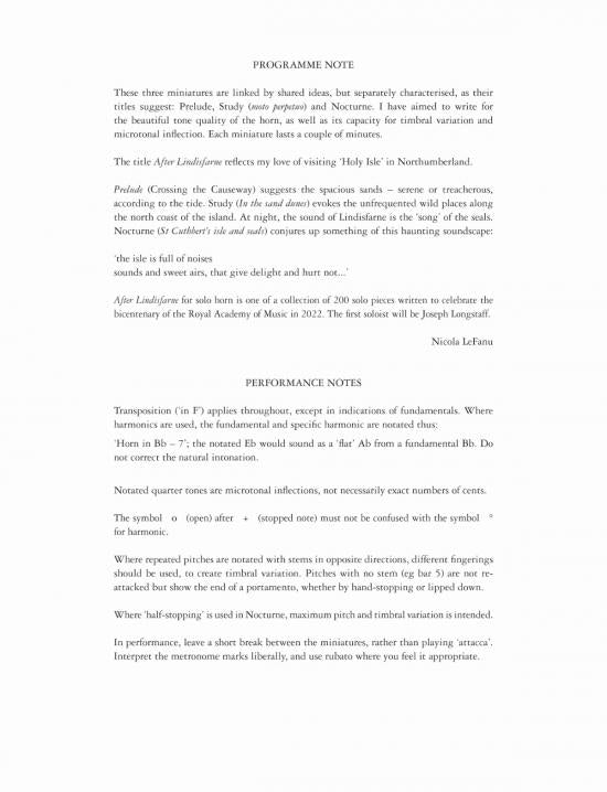 LeFanu: After Lindisfarne