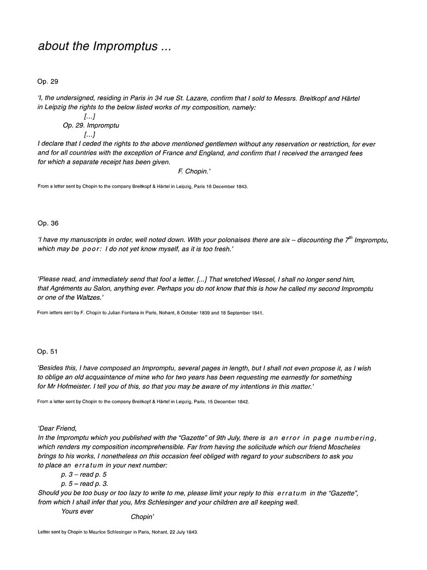 Chopin: Impromptus, Opp. 29, 36, 51