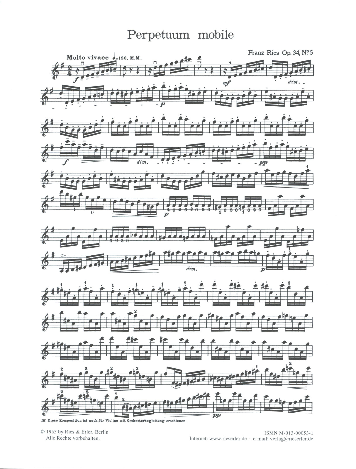 Ries: Perpetuum mobile, Op. 34, No. 5