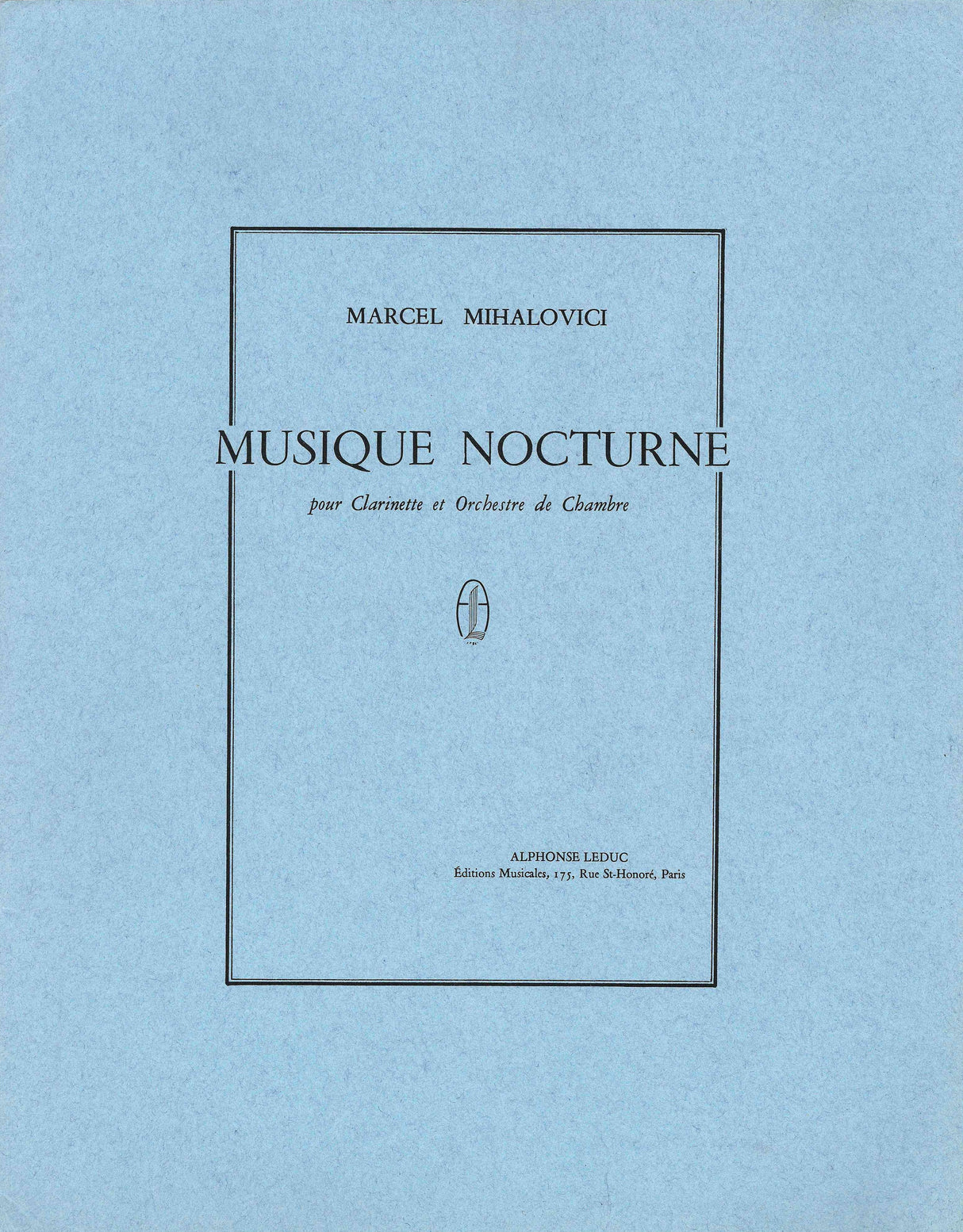 Mihalovici: Musique Nocturne, Op. 87