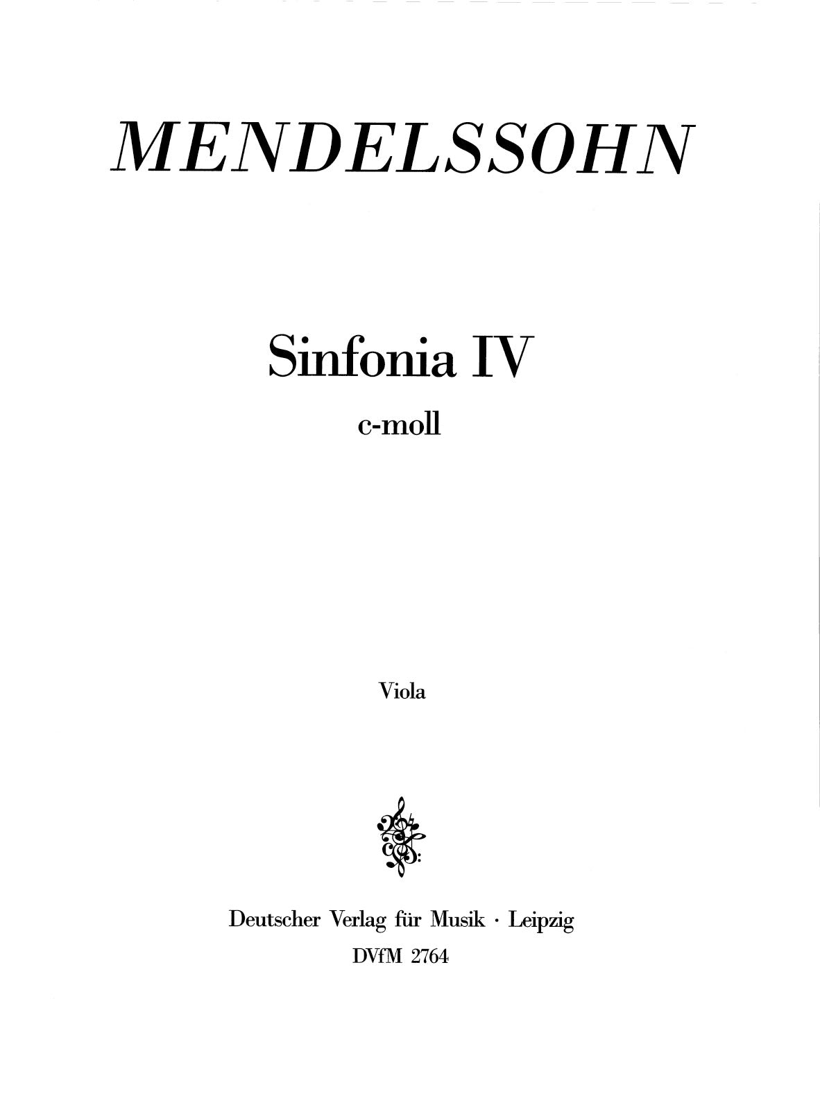 Mendelssohn: Sinfonia No. 4 in C Minor, MWV N 4