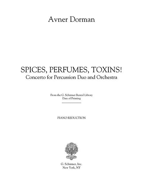 Dorman: Spices, Perfumes, Toxins!