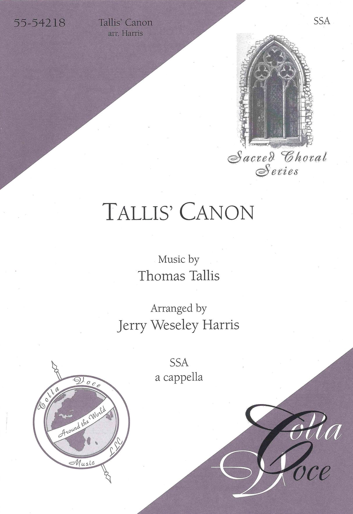 Tallis' Canon (arr. for SSA choir)