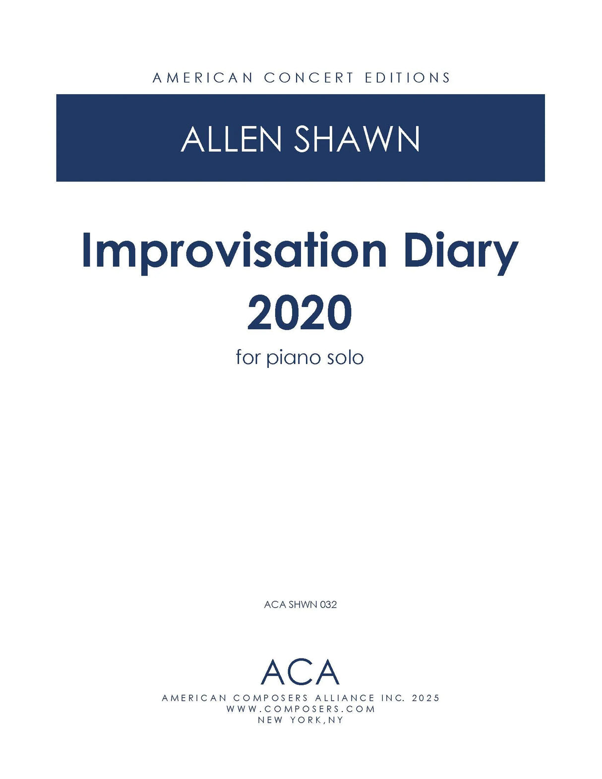 Shawn: Improvisation Diary 2020