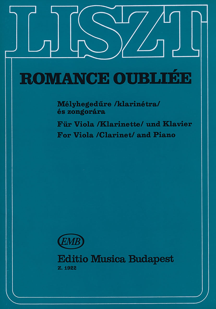 Liszt: Romance oubliée (arr. for viola/clarinet & piano)