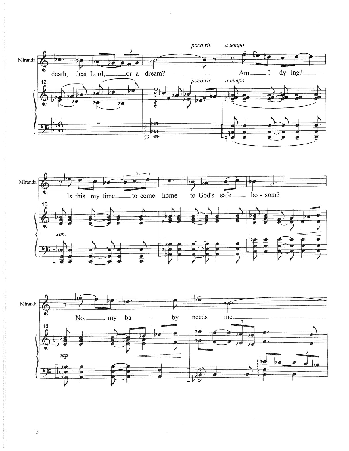 H.L. Adams: O Sweet Jesus (Miranda's Prayer)